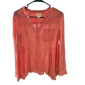 Anthropologie Maeve coral blouse Size 4